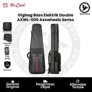Gigbag Bass Elektrik Double Dr. Case AXWL-005 Axewheel Series