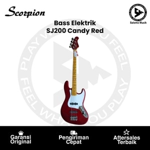 Bass Elektrik Scorpion SJ200 Deluxe Series Candy Red
