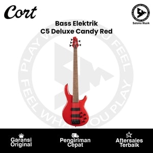 Bass Elektrik Cort C5 Deluxe Artisan Series Candy Red
