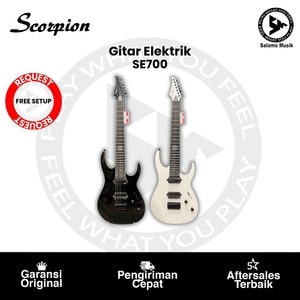 Gitar Elektrik Scorpion SE-700 Deluxe Series 7-String Varian Warna Original