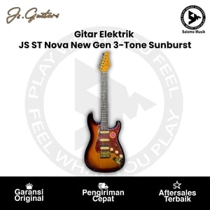 Gitar Elektrik Js Guitar Js ST Nova New Gen Gold Hardware 3-Tone Sunburst