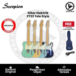 Gitar Elektrik Scorpion PT23 Premium Tele Style Varian Warna Original + Free Bag + Free Kabel Jack