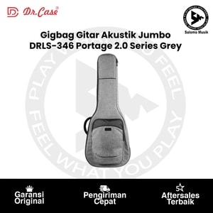 Gigbag Gitar Akustik Jumbo Dr. Case DRLS-346 Portage 2.0 Series Grey