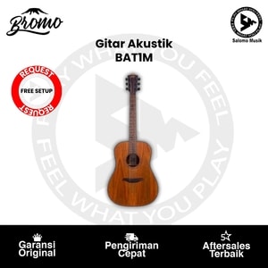 Gitar Akustik Bromo BAT1M Solid Top Mahogany Dreadnought Tahoma Series Original