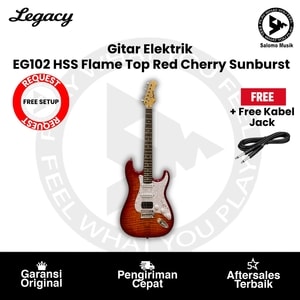Gitar Elektrik Legacy EG102 HSS Flame Top Red Cherry Sunburst
