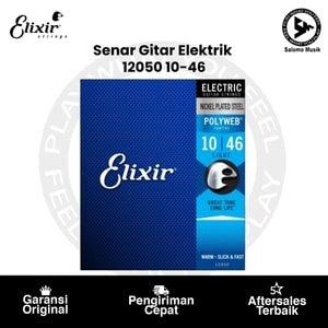 Senar Gitar Elektrik Elixir 12050 Polyweb Light 10-46 Original