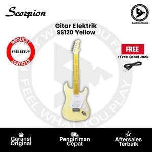 Gitar Elektrik Scorpion SS120 Strat Style HSS YLW