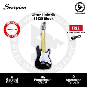 Gitar Elektrik Scorpion SS120 Strat Style HSS Black
