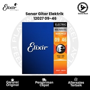 Senar Gitar Elektrik Elixir 12027 Nanoweb Custom Light 09-46 Original