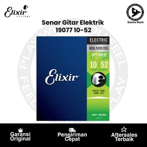 Senar Gitar Elektrik Elixir 19077 Optiweb Light-Heavy 10-52 Original