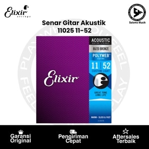 Senar Gitar Akustik Elixir 11025 Custom Light 11-52
