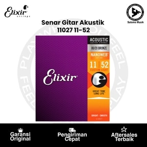 Senar Gitar Akustik Elixir 11027 Nanoweb Custom Light 11-52