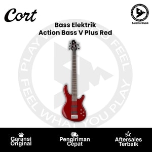 Bass Elektrik Cort Action Bass V Plus Red