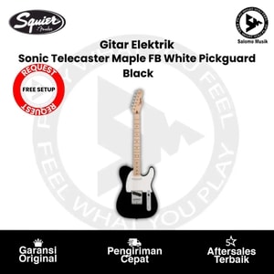 Gitar Elektrik Squier Sonic Tele Style Maple FB White Pickguard Black Original