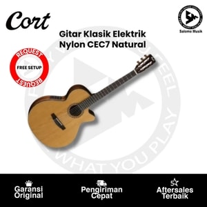 Gitar Klasik Elektrik Cort Nylon CEC7 Natural Original