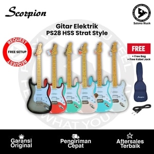 Gitar Elektrik Scorpion PS28 Premium Varian Warna Original + Free Bag + Free Kabel Jack