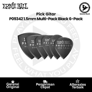 Pick Gitar Ernie Ball P09342 1.5mm Multi-Pack Prodigy Picks Black 6-Pack