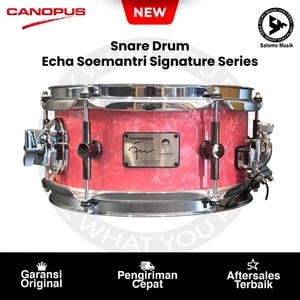 Snare Drum Canopus Echa Soemantri Signature Series Mini Snare 10 X 5 Pink Diamond Pearl + Tom Clamp