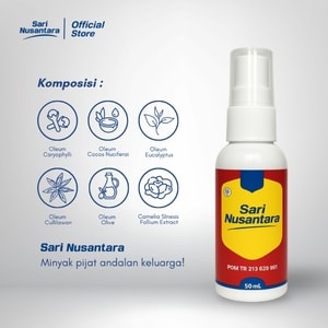 Minyak Pijat Sari Nusantara Atsiri 100% Minyak Pijat Minyak Balur Minyak Gosok Darah Tinggi Hipertensi Diabetes Pasca Stroke Linu Pegal Nyeri Sendi Keseleo Encok Gigitan Serangga