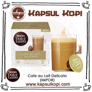 Cafe au Lait Delicato Kapsul Kopi Impor Nescafe Dolce Gusto Coffee
