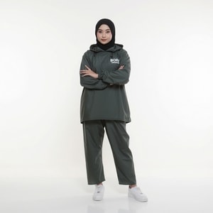 jas hujan hoodie army