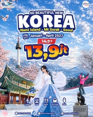 paket tour korea 2027