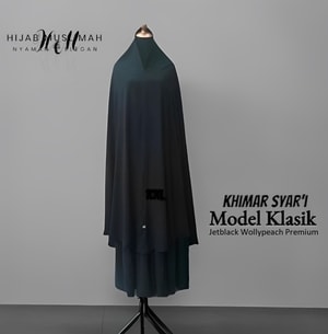 Jetblack_hijabMuslimah_ModelKlalsik