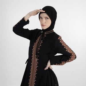 HIKMAT A3751 - Noura Ripple Abaya