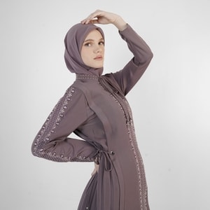 HIKMAT A3751 - Noura Ripple Abaya