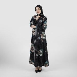 HIKMAT A1366 - Stripelle Rose Abaya