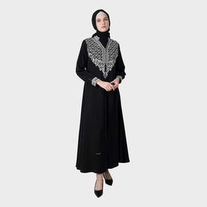 HIKMAT A2111-02 - Classic Flouris Abaya