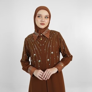 HIKMAT A3828 - Glimmer Drip Abaya