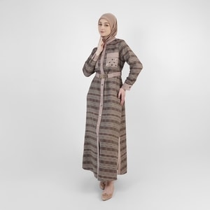 HIKMAT C1345 - Modanah Grid Abaya