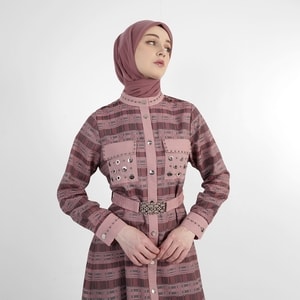 HIKMAT C1345 - Modanah Grid Abaya