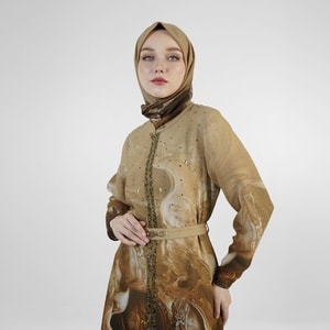 HIKMAT A1367 - Pelagic Aura Abaya