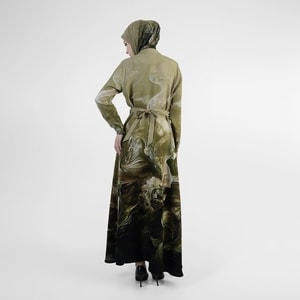 HIKMAT A1367 - Pelagic Aura Abaya