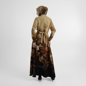 HIKMAT A1367 - Pelagic Aura Abaya