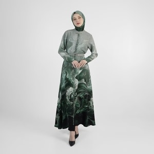 HIKMAT A1367 - Pelagic Aura Abaya