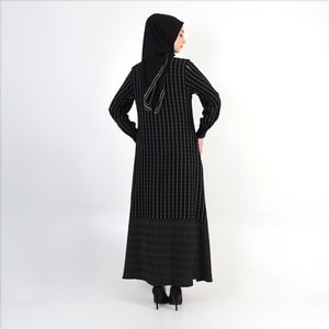 HIKMAT A6599-0 - Ravina Stripes Abaya