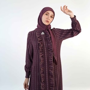HIKMAT A6599-0 - Ravina Stripes Abaya