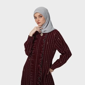HIKMAT A6599-0 - Ravina Stripes Abaya