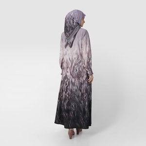 HIKMAT A6682-04 - Flamma de Bois Abaya