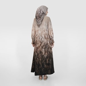 HIKMAT A6682-04 - Flamma de Bois Abaya