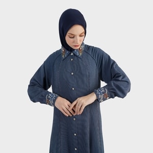 HIKMAT D7720 - Liora Stripe Dress