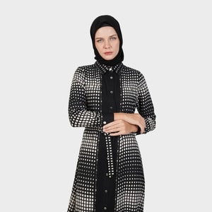 HIKMAT C4924 - Lumin Grid Abaya