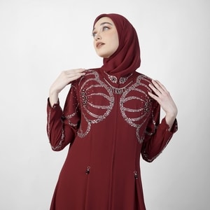 HIKMAT A6265 - Velour Sparkle Abaya