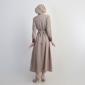 HIKMAT A9866-02 - Zahra Gold Serene Abaya