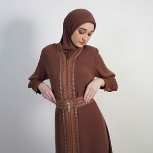 HIKMAT A9866-02 - Zahra Gold Serene Abaya