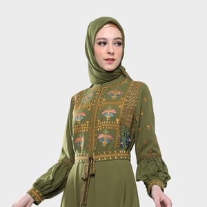HIKMAT A3845 - Floral Majesty Abaya