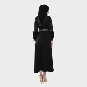 HIKMAT A3845 - Floral Majesty Abaya